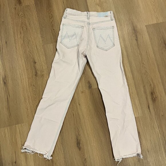 Mother Jeans The Tomcat Ankle Dunked In Trouble Light Pink Size 26 - Picture 10 of 12